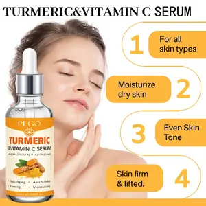 Turmeric Facial Moisturizing Serum, Anti-Wrinkle Essence, Rich in Niacinamide, Tightens Skin, Boosts Elasticity, Daily Use
