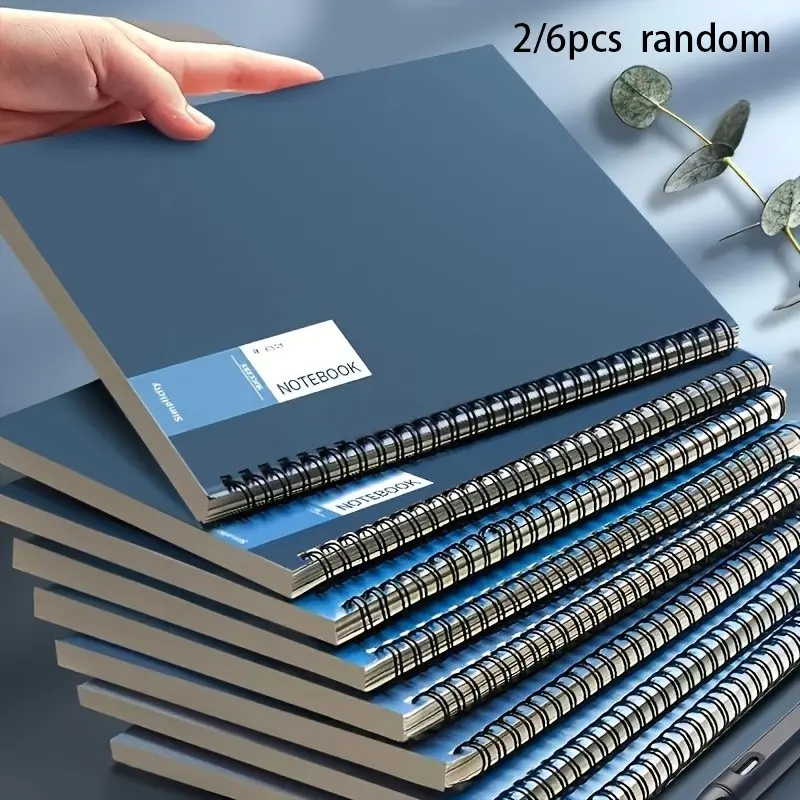 2/6pcs  Durable Soft Cover, Diary, Account Book, Notebook, Double Line Binding, Perfect for Students, Offices, and Professionals, Work Notebook