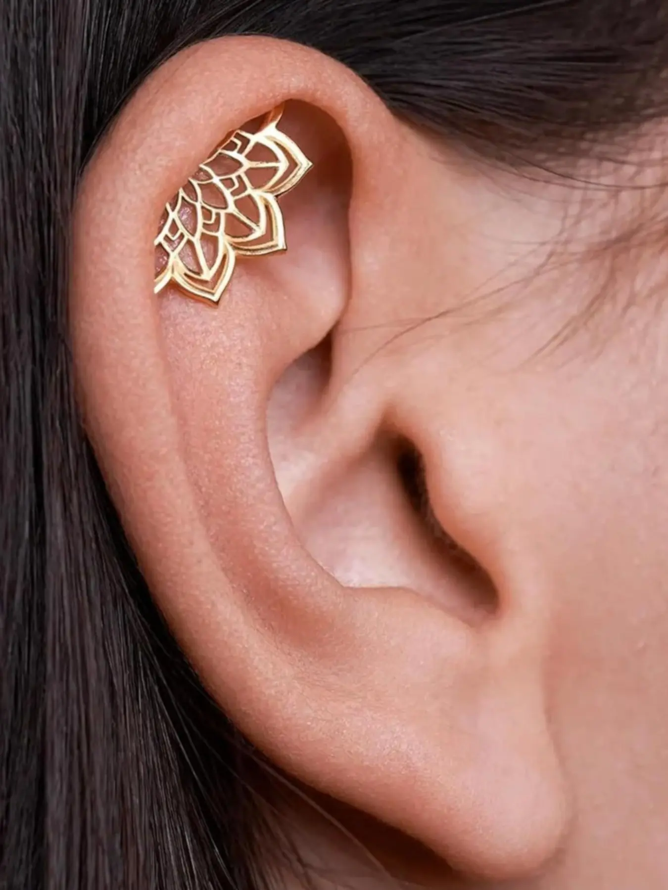 Earrings personalized design Halloween spiral earrings geometric mandala lotus hidden fashion gothic stud piercing Fashionable Earrings