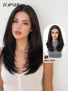 Topshe 13*6 Front Lace Natural Tea Color Lockbone Wig, Bio-Realistic Scalp, Free Parting, Elevates Forehead, Optimizes Head Shape Ratio