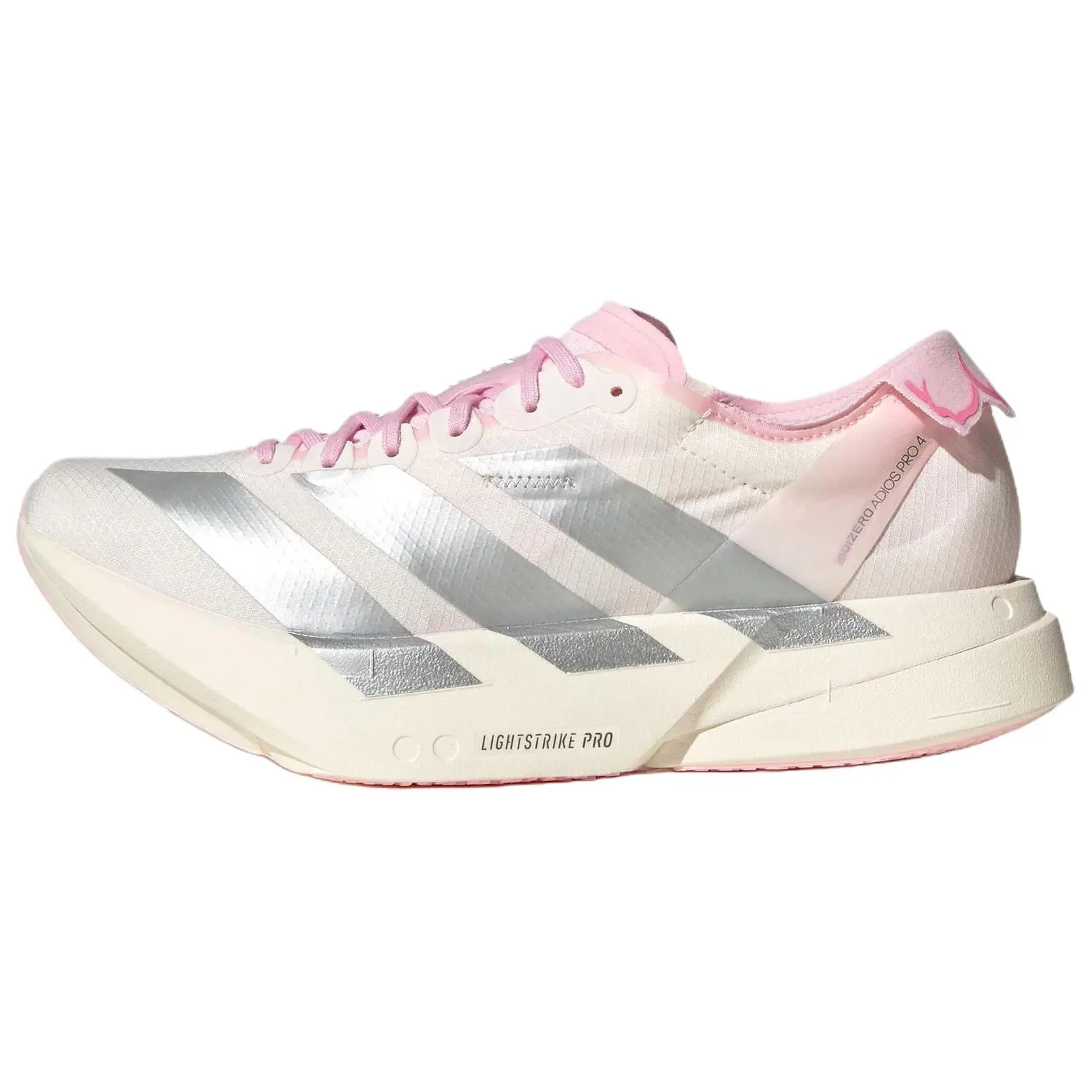 adidas Wmns Adizero Adios Pro 4 'Core White Silver Metallic Clear Pink' JQ4446