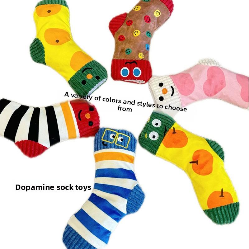 Interactive Toy for Dogs - Hide & Seek Treat Dispensing Puzzle - Squeaky & Crinkle Sound Effect - Durable Soft Chew Toy for Mental Stimulation & Anxiety Relief