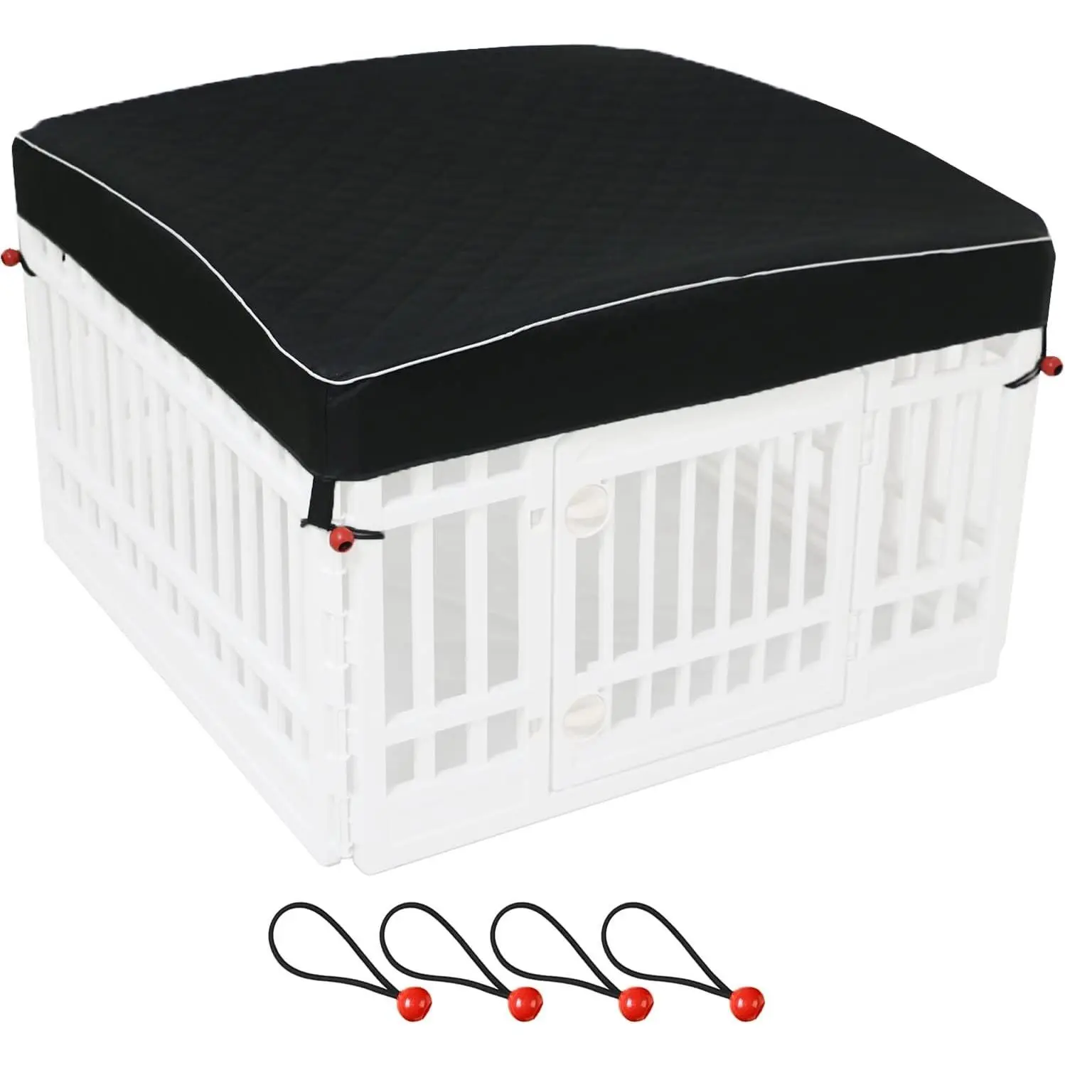Dog Pen Cover Dog Playpen Cover for Pets,Provide Shade and Security for Indoor Outdoor Dog Pen,Pet Playpen Cover Fits 35 inch Playpen 4-Panels (Playpen Not Included!!!)