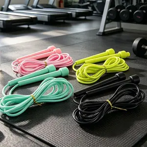 Anti-Slip Jump Rope Handle with Rotating Bearing, Smooth Jumping Experience, Prevents Knots and Tangles, Ideal for Home and Competitive Use