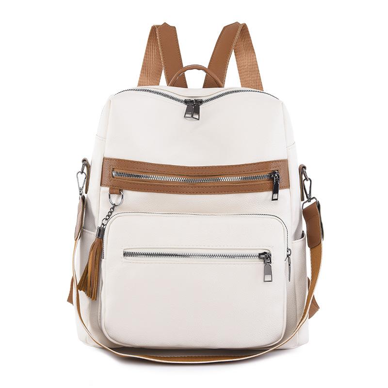Vintage PU Backpack Casual Large Capacity Women's Backpack