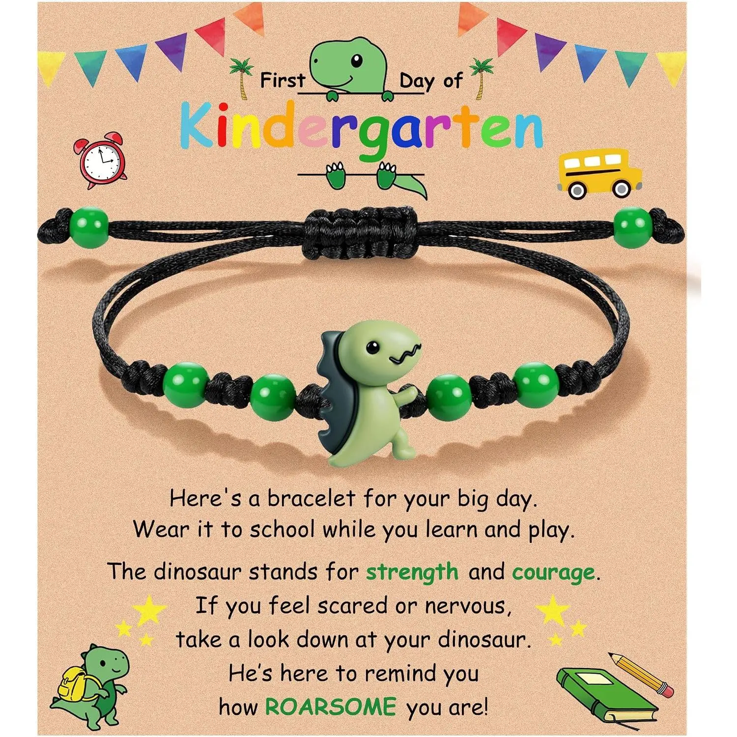 Dinosaur Bracelets for Boys,  to School Birthday Son Gifts |  of  Bracelet, Adjustable Dino Gifts Match Dinosaur Costume, Birthday Gifts for Boys Son Grandson