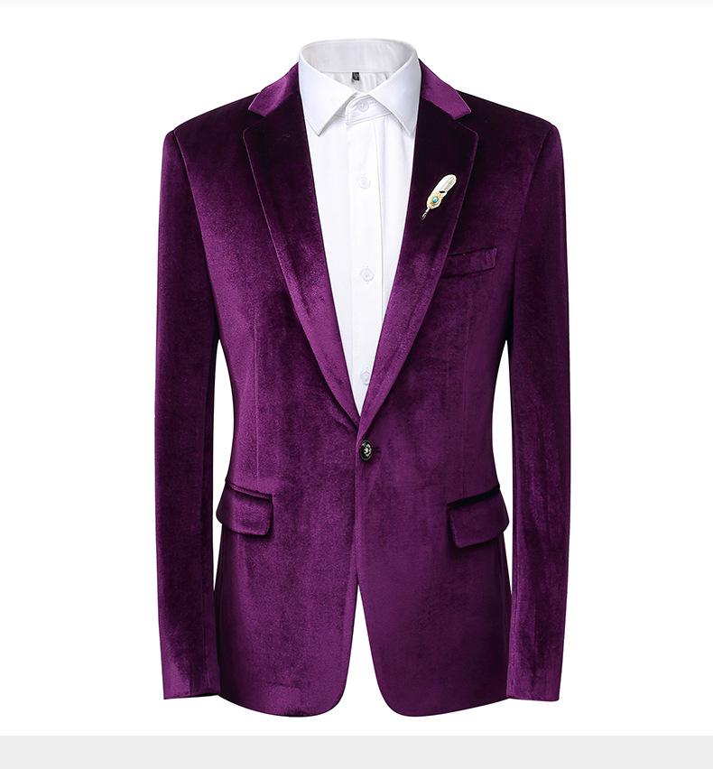 Men's Velvet Suit Jacket  Wedding Tuxedo, Formal Gala Dinner Blazer, Casual Evening Dress Coat