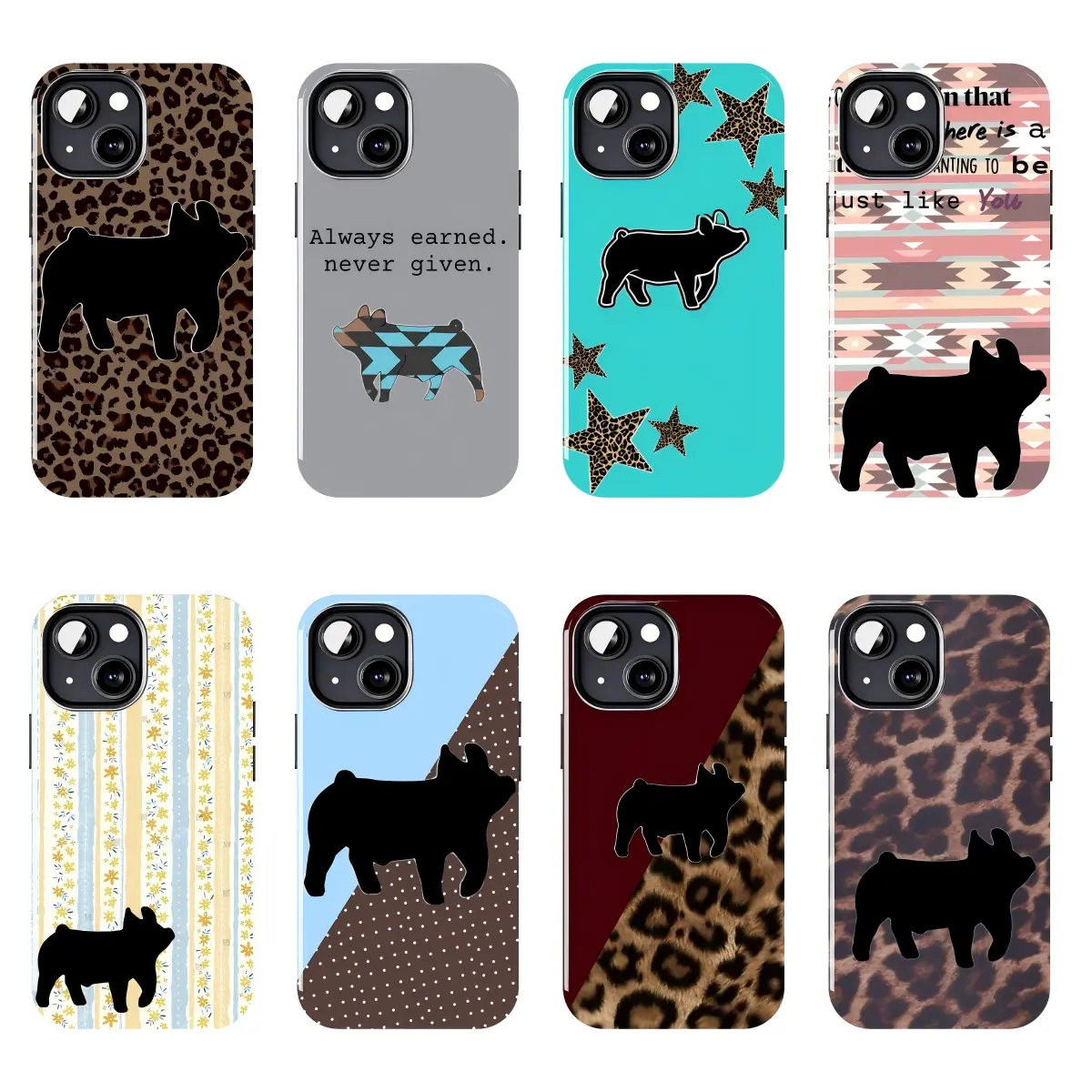 Western Bulldog Silhouette Phone Case Suitable for iPhone 17-11 Pro Max/Plus and  Samsung Galaxy S23-25