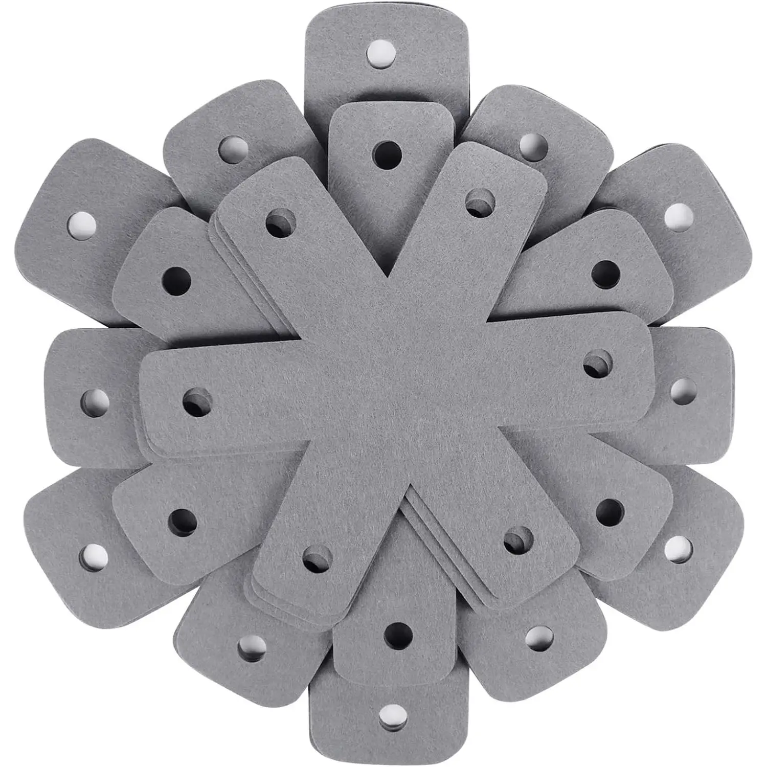 Pan Pot Protectors, Set of 12 and 4 Different Sizes, Larger & Thicker Gray Pan Separator Pads, Pan Protectors for Stacking and Protecting Your Cookware