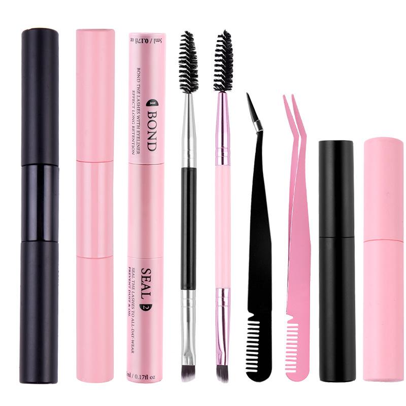 Segmented single-cluster false eyelashes - naturally and durably set, gentle and non-irritating, quick-drying adhesive for eyelashes, suitable for high-end makeup applications. Mascara Cosmetic Storage