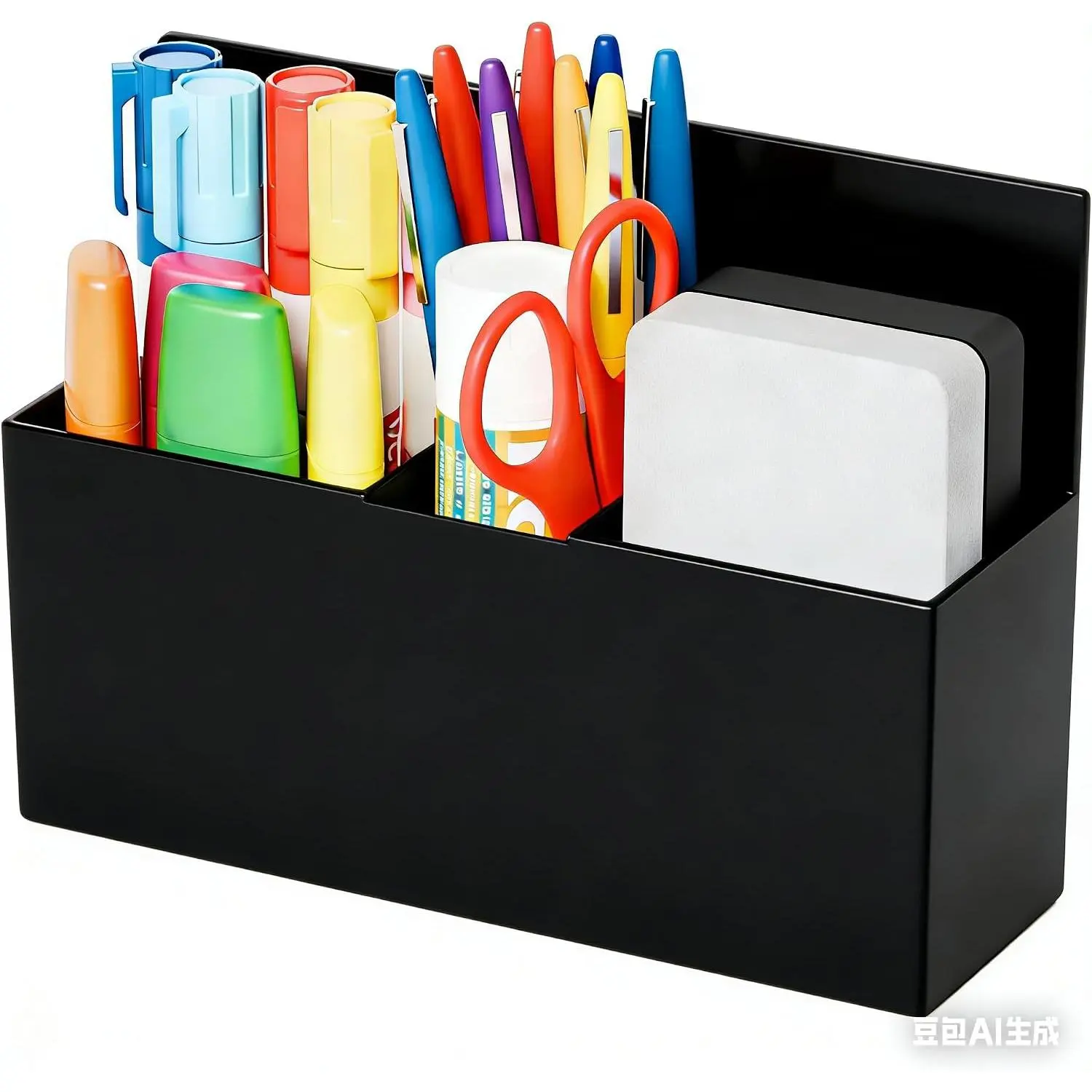 Dry Erase Marker Holder,White  Marker Holder with  and Adhesive for Whiteboard,,Wall,Refrigerator,Office or Classroom,White Board Accessories and Locker Pencil Holder