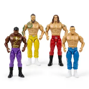 Four Color Elite Wrestling Warrior Action Figures, Perfect for Small Scene Photography, Encourages Faith, Courage, and Playfulness