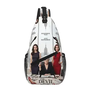 The Devil Wears Prada Chest Bag Large Capacity Lightweight Sling Bag for Daily Commute Outdoor Camping Business Travel, Cartoon Casual The Devil Wears Prada Merch Shoulder Backpack for Tablet, Gift for Men Women Kids