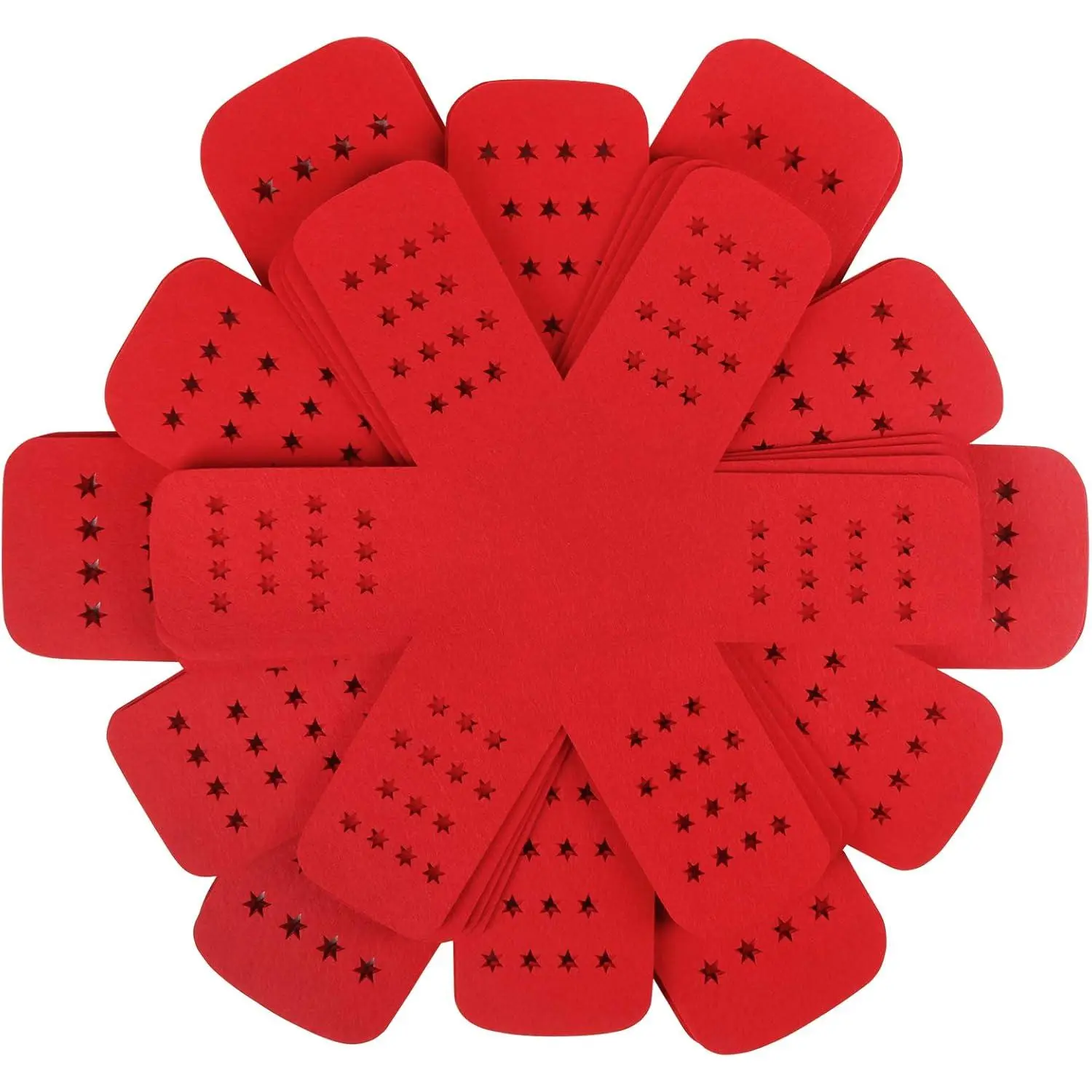 Pan Pot Protectors, Larger & Thicker Pan Protector with Stars, Set of 12 and 3 Different Sizes, Red Pot Divider Pads for Protecting and Separating Your Cookware