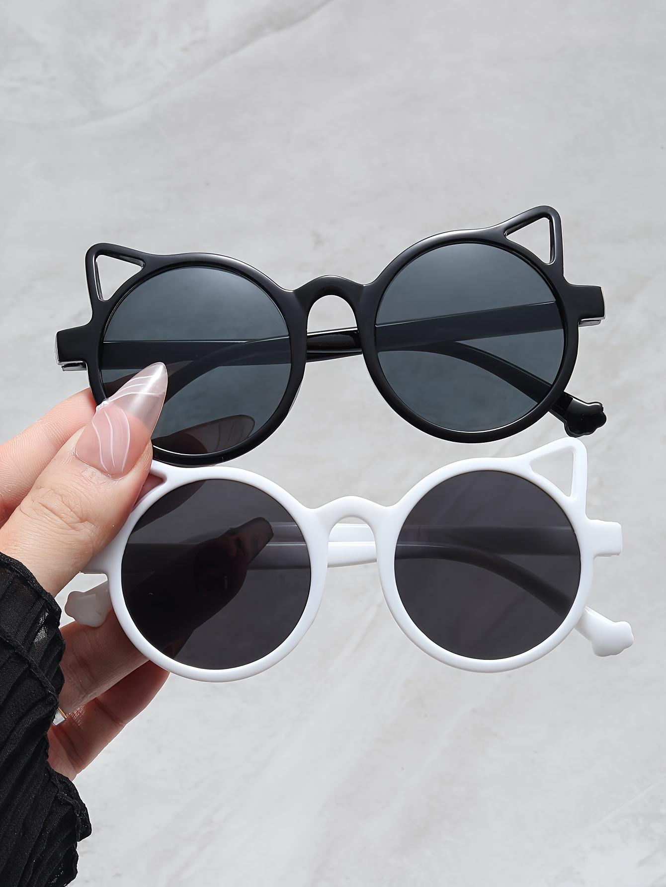 2pcs Cute Cat Ear Glasses Colorful Durable Plastic Frames Playful Cartoon Design for Parties Birthdays Valentine's Day Festive Accessory