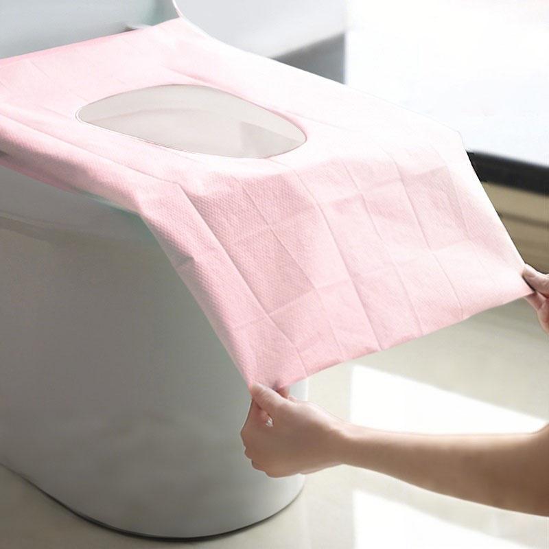 Disposable Toilet Seat Cover, 20/30/50pcs Disposable Toilet Seat Covers, Pastel Toilet Seat Protector for Home Bathroom, Hotel & Salon, Restroom Bathroom Accessory & Toilet Lid Cover