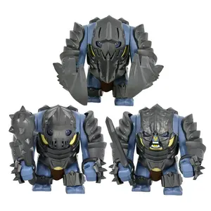 Medieval Army Olog-hai Orc Warrior LOTR a troll in armour Big Figure Building Blocks Figures Bricks Educational Military Toys