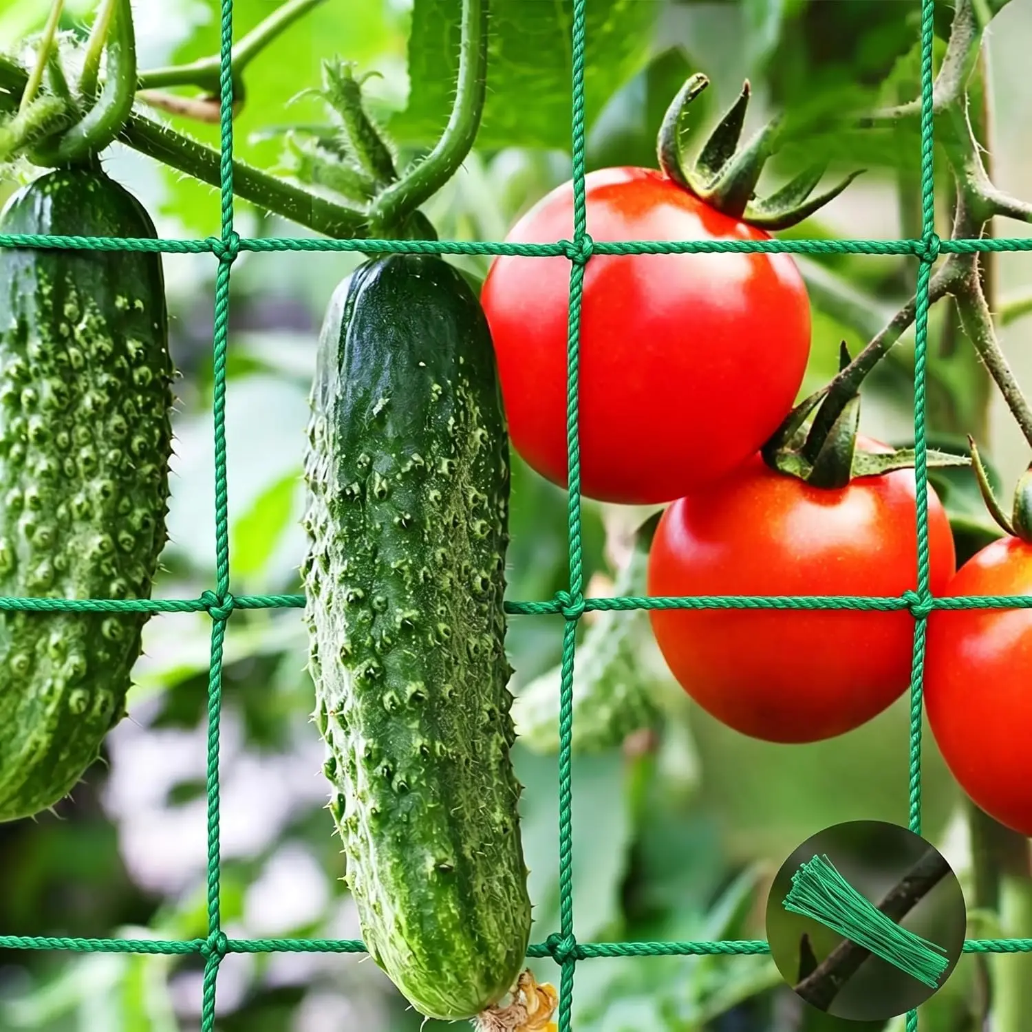 Trellis Netting, 8.2 x 6.6Ft Garden Trellis Netting for Climbing Plants Outdoor, 27 Strands & 4x4 Inch Heavy Duty Mesh Plant Garden Netting for Cucumber, Tomato, Vegetables, Grapes, Bean