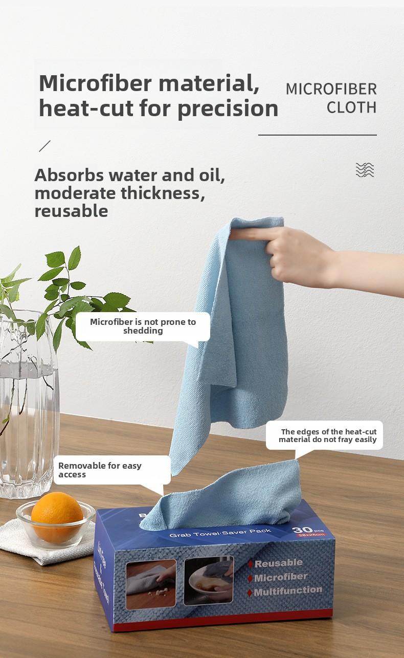 Disposable extractable rag kitchen microfiber towel