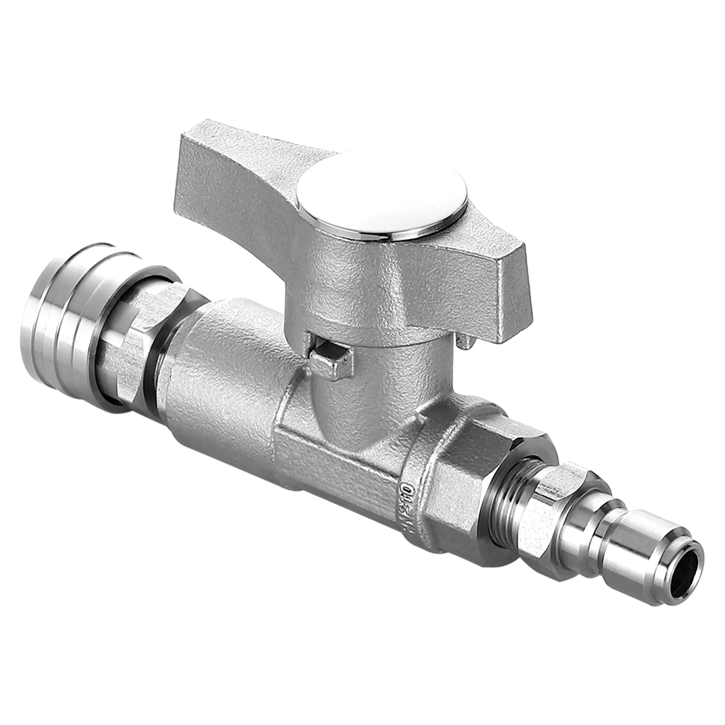 Heavy Duty Durability Pressure Washer Ball Valve - 3/8" Quick Connect, 5000 PSI Robust Component for Power Washer Hose, Pumps  Plumbing Parts Accessories