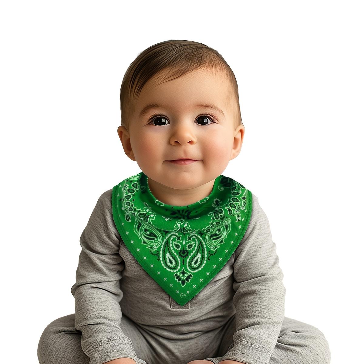 10 Pack Soft Absorbent Baby Bibs with Adjustable Snap – Breathable Cotton Feeding Bibs with Floral Patterns, Unisex Infant Bibs for Boys & Girls Organic Onesie Set Solid Diaper Bibs for Teething