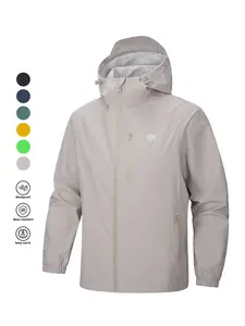 Men's Casual Sportswear Jacket with Zipper & Pockets, Windproof Waterproof Breathable Outdoor Jacket, Soft Comfort Long-Sleeve Hooded Outerwear, Casual Athletic Jacket, Sporty Jacket, Daily Outdoor Wear