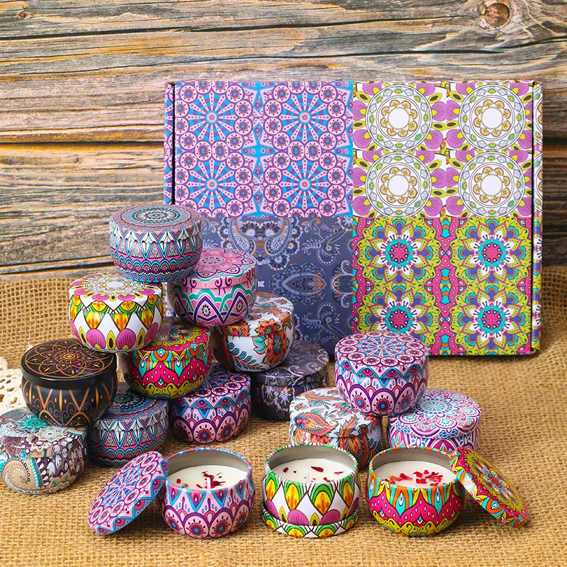 12 Packs Scented Candles, Aromatherapy Candles for Home Scented, Natural Soy Candles with Floral Scents, Portable Small Jar Candle Set for Travel, Spa Days, Bath, Yoga, Home Decor Candle, Mother's Day, birthday, Valentine's Day, Christmas gift