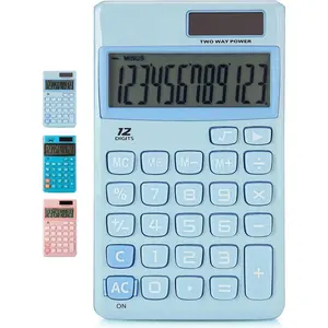- Standard Function Calculator, 12 Digits, Small Light Blue Solar Pocket Calculator, Simple  Office Handheld
