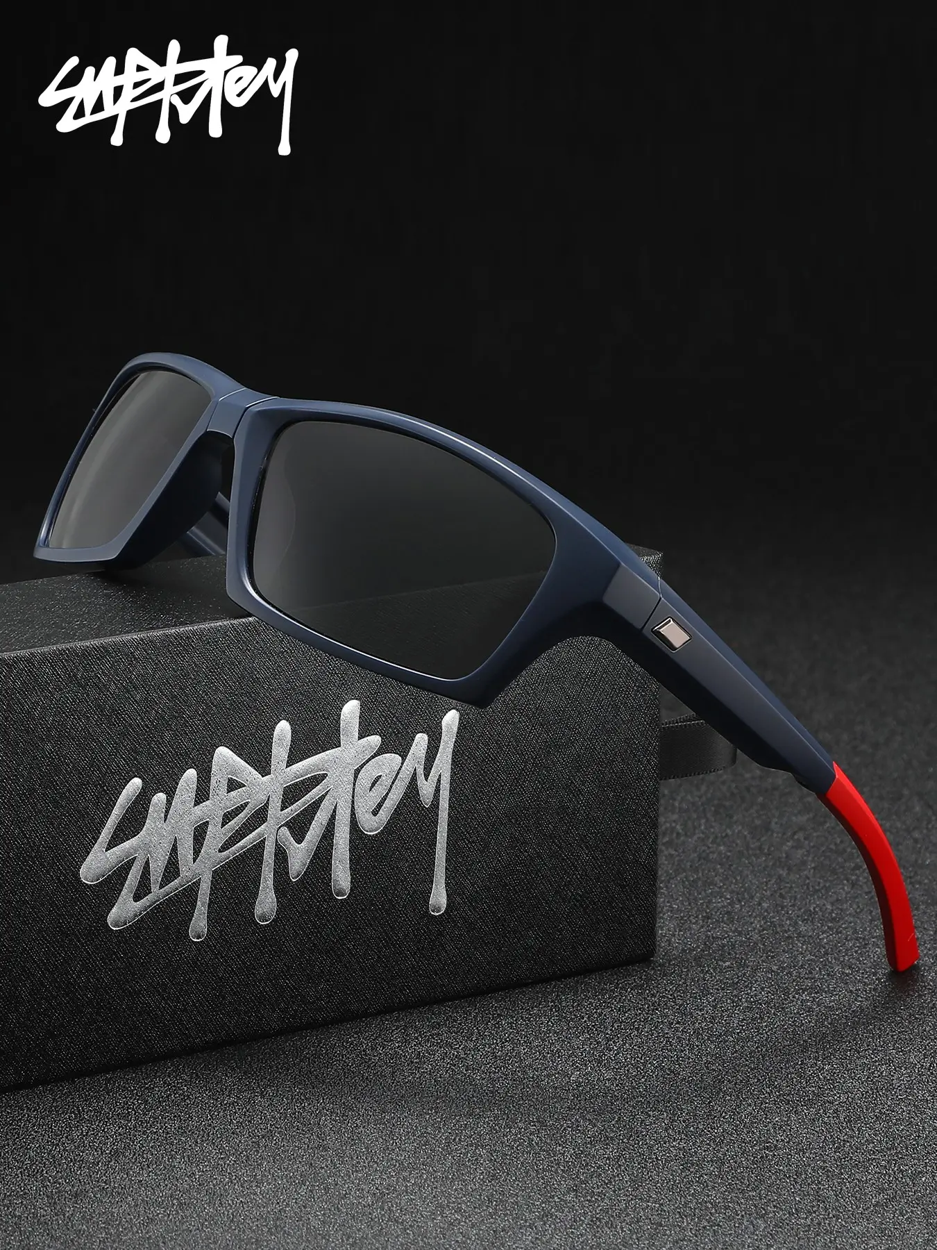 SUPKLEY Sport Polarized Sunglasses UV400 Matte Black Frame Men Women Running Cycling Driving Outdoor Fashion Sun Glasses