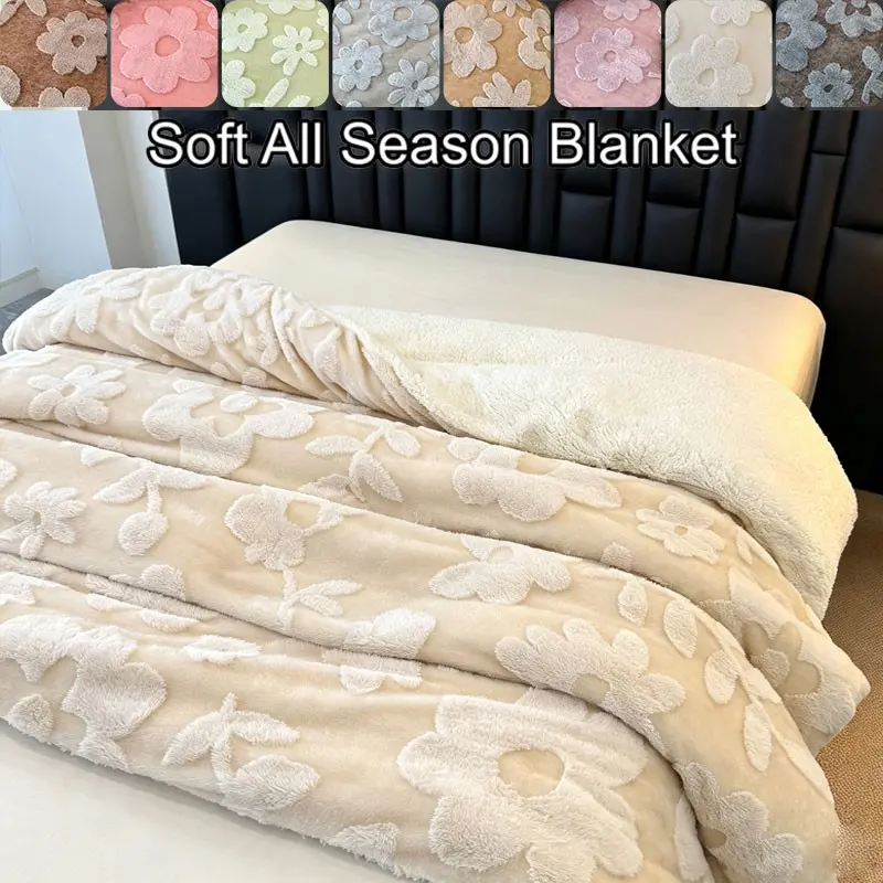 Comfortable Flannel Throw Blanket, Ultra Soft Plush Nap Sleep Cover, Multi-Color Options, Living Room Bed Office Pet Friendly, All Seasons