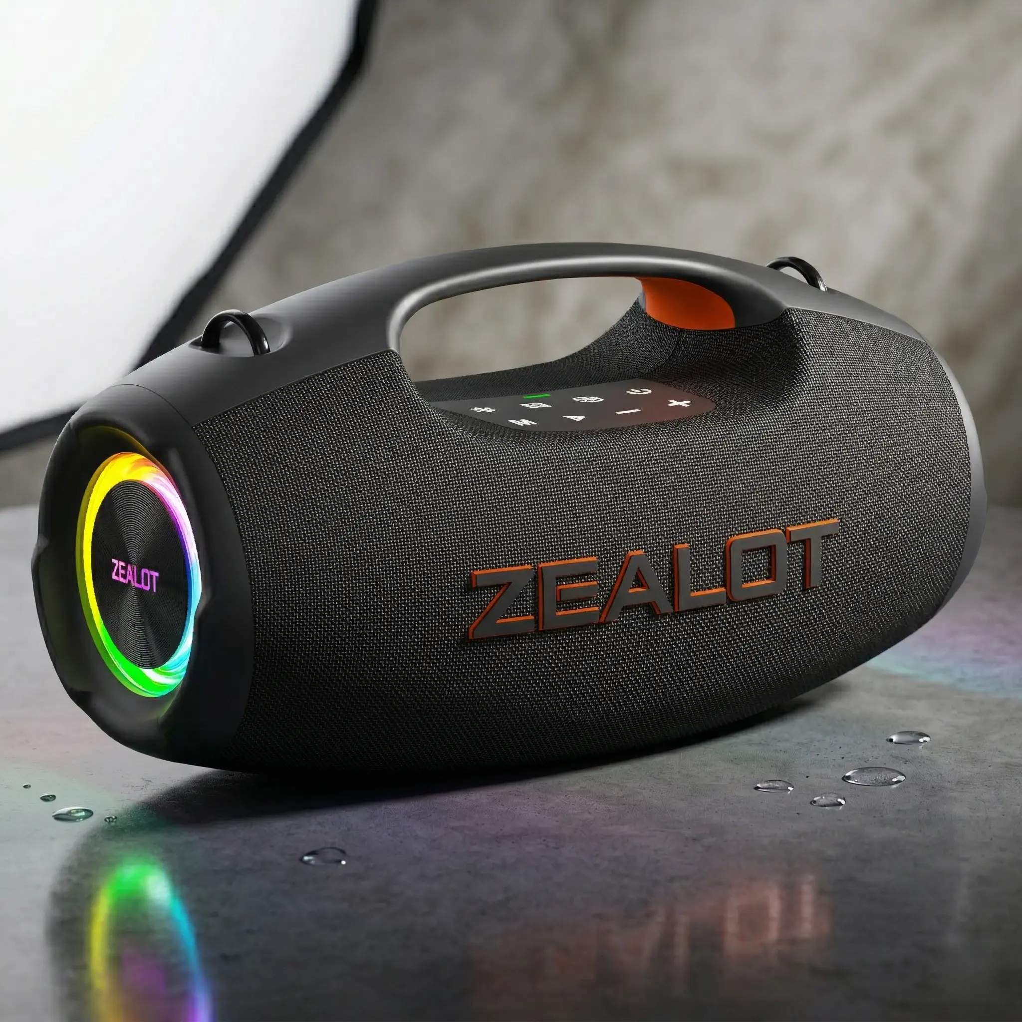 Portable Outdoor Waterproof Bluetooth-compatible Speaker, 60w HD Stereo Bass, 10 Hours Playtime, Ipx6 Waterproof, RGB Lights, Ideal for Parties, Camping, Pool, Beach, Gifts