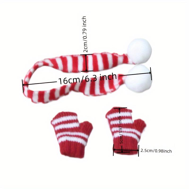 Set, Elf Doll Gloves, Elf Doll Scarf, Christmas Decoration, Creative Christmas Gift, Cute Small Items, Birthday Gift, Classroom Prizes, Party Decoration Supplies