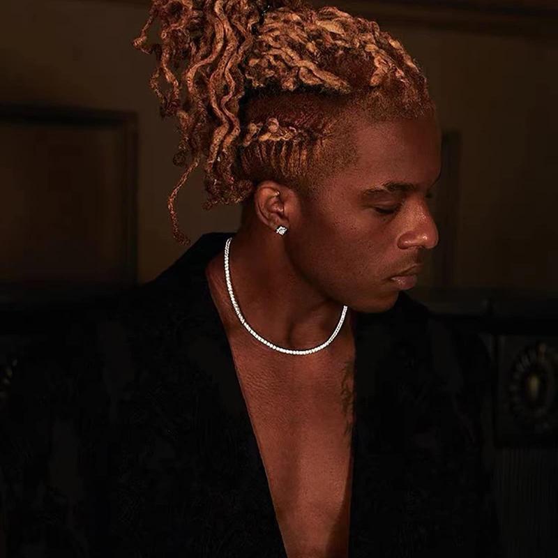 LuxeLynks Tennis Necklace（Bracelet） 3mm/5mm Simulated Diamond Tennis Necklace for Women/Men  Classic 8"/ 18"/20"/24" Lengths with Upgraded Box Clasp Safety Latch Gold Jewelry  Valentine's Day gift