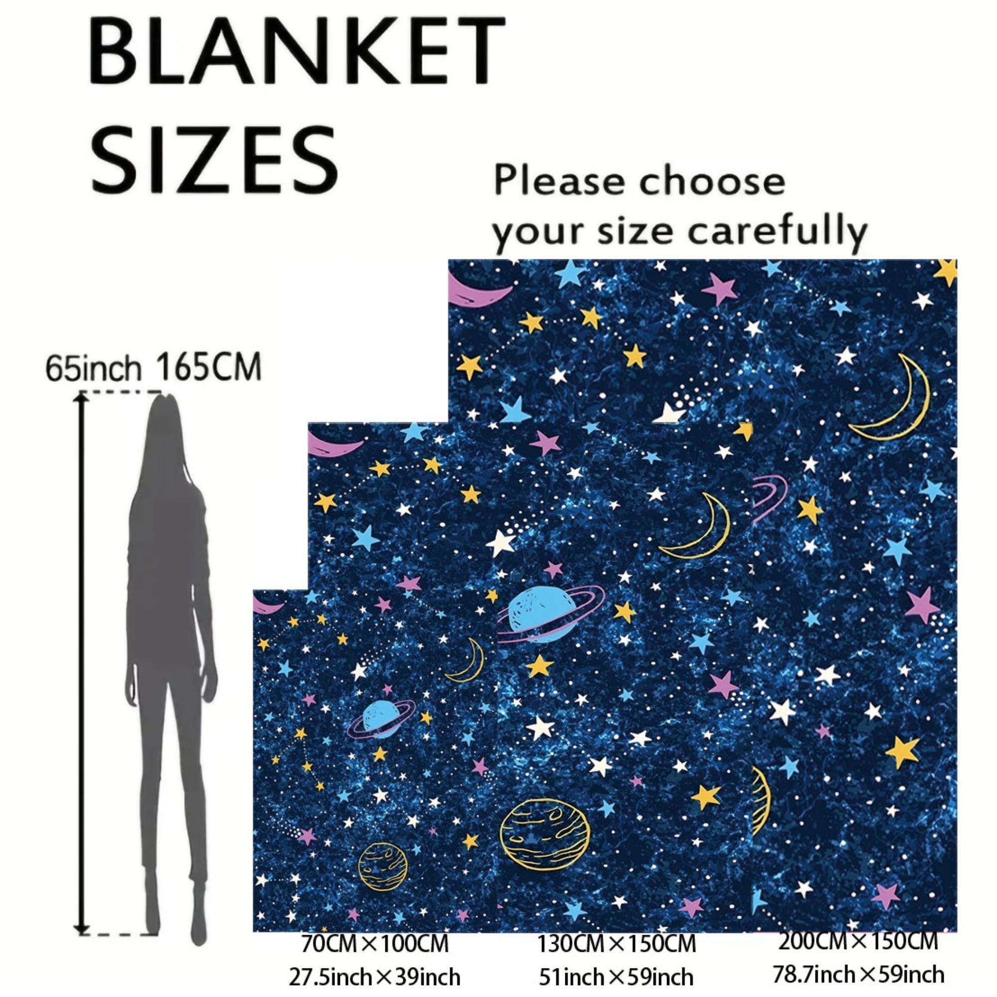 Starry Sky Pattern Blanket, 1 Count Soft Comfortable Throw Blanket, Cool Bedroom Bedding Blankets for Home Office Camping Travel Dormitory