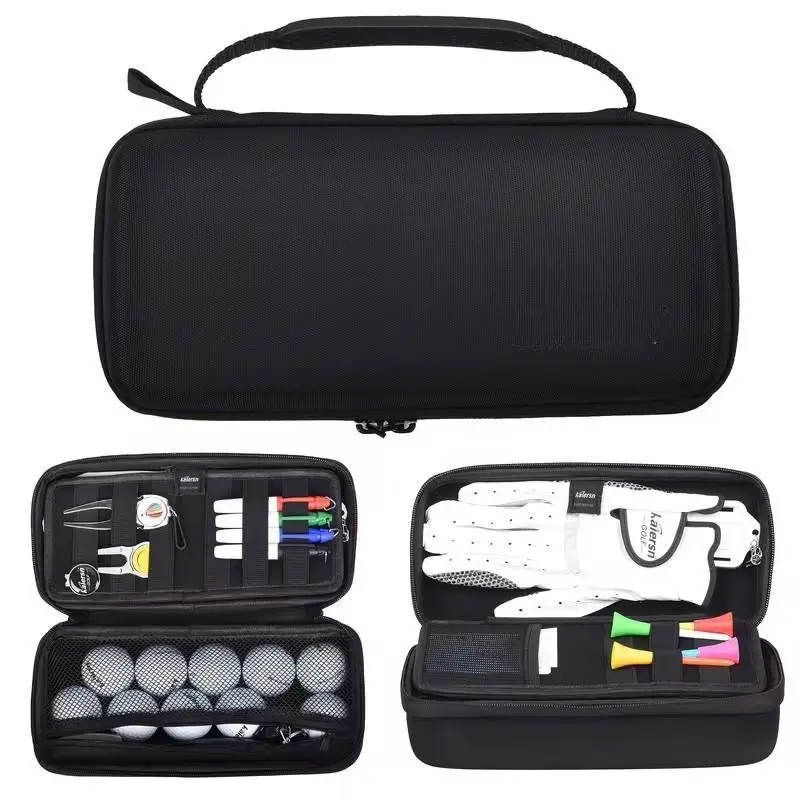 Multi-Purpose Golf Accessory Bag With Hook, Golf Ball Storage Pouch & Golf Glove Holder, Portable Organizer For Golf Tees, Golf Valuables, Protective Golf Gear Storage Bag For Golf Course, Essential Golf Accessory