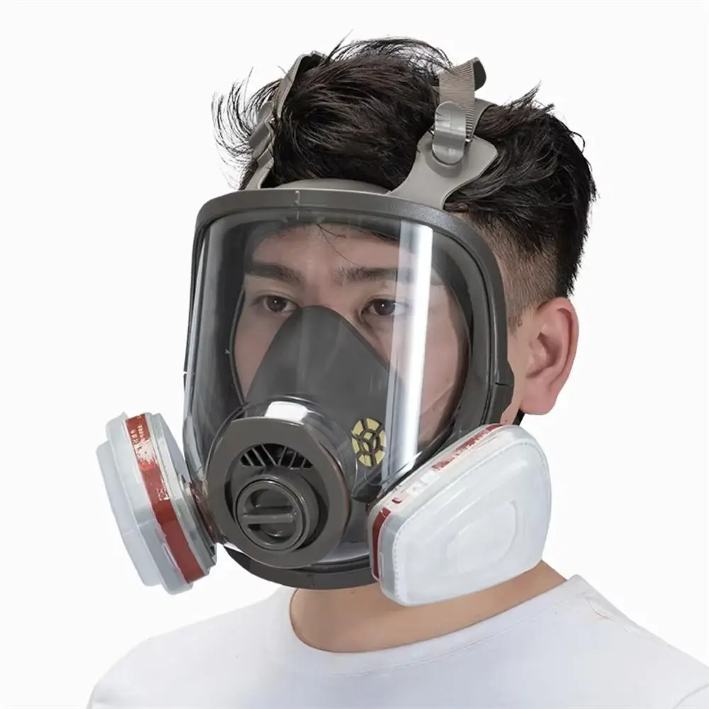 New Anti-Fog Dustproof 6800 7-In-1 Full Face Gas Mask, Protective Respirator, Industrial Painting Spraying Respirator Filter, Safety Work Protection Gear, Safety Equipment, Dustproof Gasproof Mask