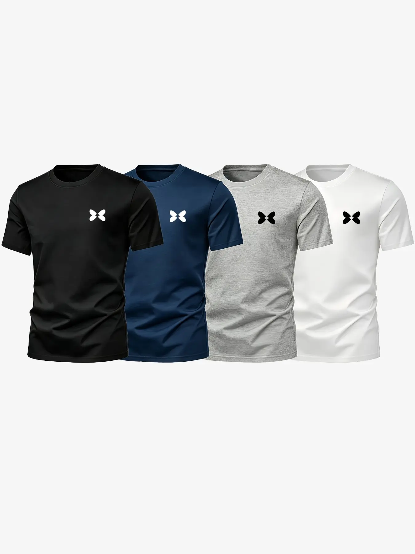 Summer Men's Basic Sporty Short Sleeve T-Shirt, Breathable Quick-Dry Dry Fit Shirts, Casual Loose-Fit, Gym Training, Multi-Color, Graphic Pattern