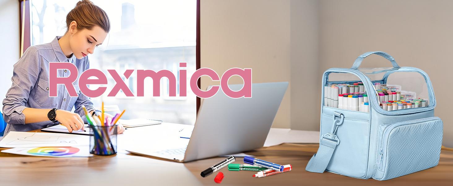 Large Marker Organizer Case for 180 Markers, Marker Storage Bag for Markers, Paint Brushes, Colored Pencils or Other Art Supplies with Dividers and Shoulder Strap (Blue) Large Marker Organizer Case for 180 Markers, Marker Storage Bag for Markers, Paint Brushes, Colored Pencils or Other Art Supplies with Dividers and Shoulder Strap (Blue)