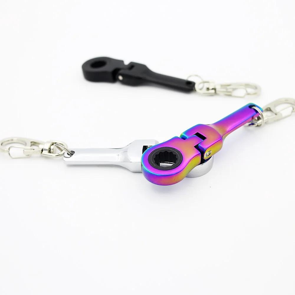 10mm Ratchet Wrench Mini Shaped JDM Metal Racing Keychain Key Chain Ring Keyring