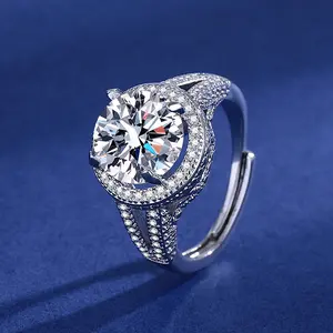 Giant Carat Hearts & Arrows Simulated High Carbon Diamond Ring – Moissanite Look, Luxury Cocktail Ring, Women’s Statement Jewelry, Affordable Bling vintage fashionable design