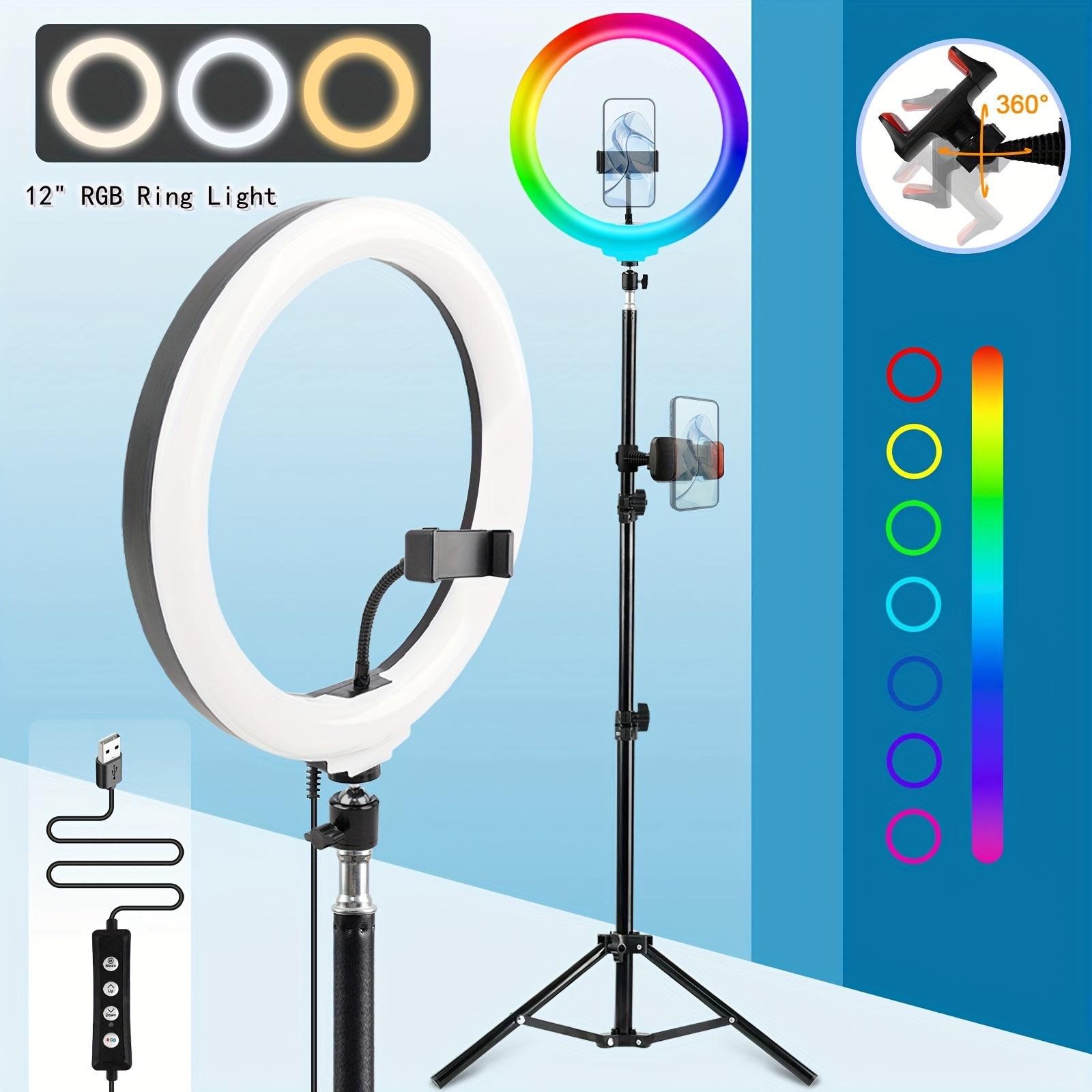 12" Selfie Ring Light With 43" Extendable Tripod Stand – Desk Selfie Light With 25 Color Modes – Upgraded 3-In-1 Dimmable Adjustable Speed Ring Light For Makeup, YouTube – Perfect For Spring, Memorial Day & Easter #TikTokShopStockUp #TikTokShopMothersDay