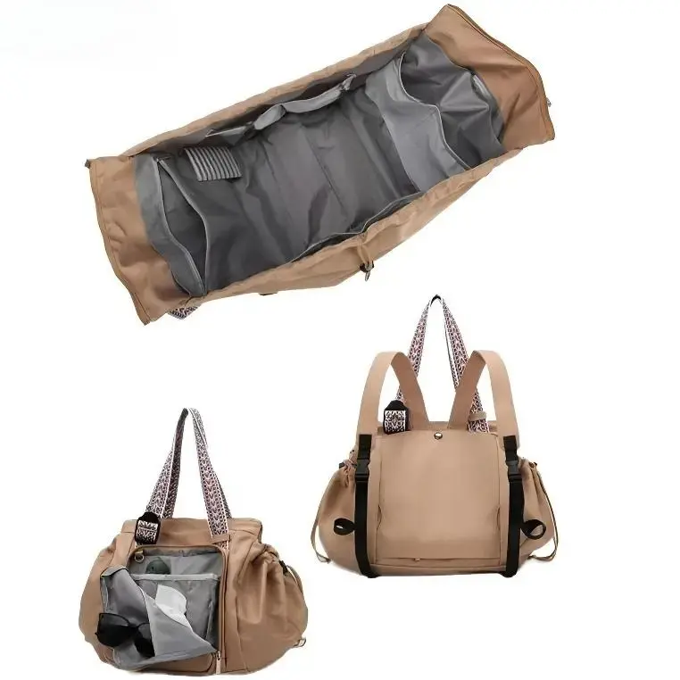 Women’s Adjustable Large Capacity Convertible Travel Backpack - Expandable Multi-Use Gym Bag, Wearable As Shoulder, Crossbody Or Handbag, Ideal For Airplane Carry-On & Outdoor Activities