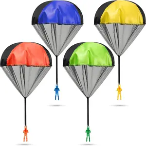 Parachute Toys for Kids - (Pack of 4) Tangle-Free Throwing Parachute Army Figures in Bright Colors - Outdoor Flying Toys for Kids Ages 4-8, Party Favors, Birthday Gifts, Boys & Girls Ages 3+fidget toys