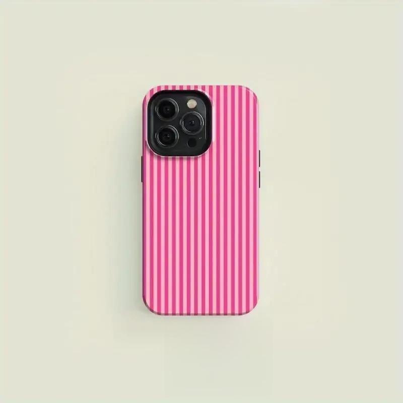Striped Pink on Pink Tough Phone Case |  Suitable for The IPhone 17 Pro Max IPhone 16 15 14 13 12 11 Pro Max Case