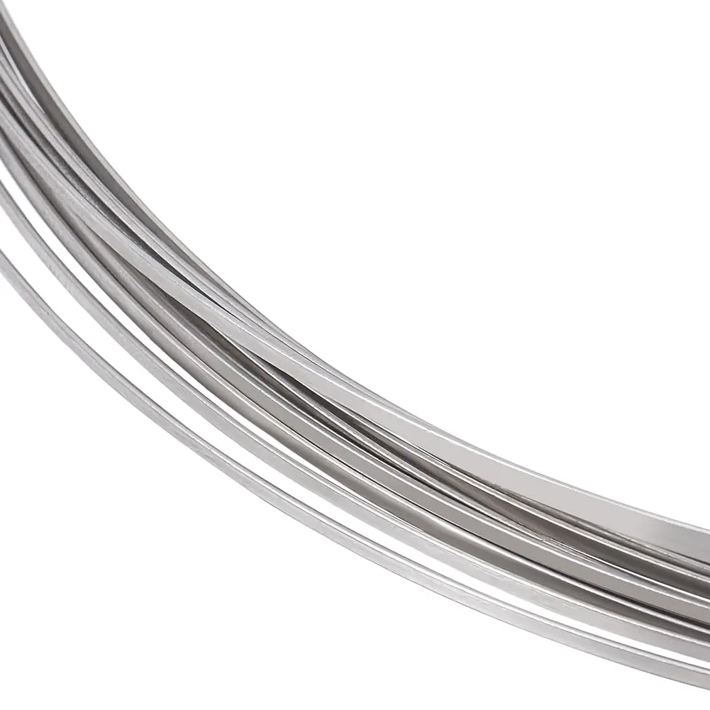 25 Gauge Stainless Steel Flat Wire, 23  1.6mm Wide Metal Craft Wire, Bendable Steel Wire for Jewellery Making,  Bezel Frame, Floral Arrangements