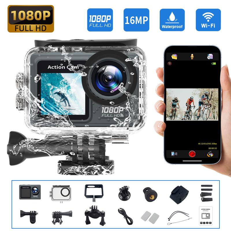 High-definition Sports Camera, 1 Set Waterproof Recorder Camera for Diving Swimming Bicycle Motorcycle, Outdoor Sports Mini-camera with 32GTF Card