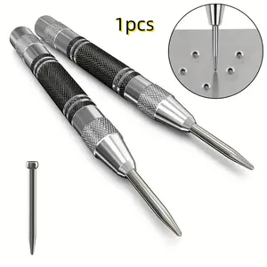 Steel Spring Center Punch Tool, Hand Tools, Adjustable Tension Hole Punching, Suitable for Metal Wood Glass Plastic, DIY Enthusiasts Essential