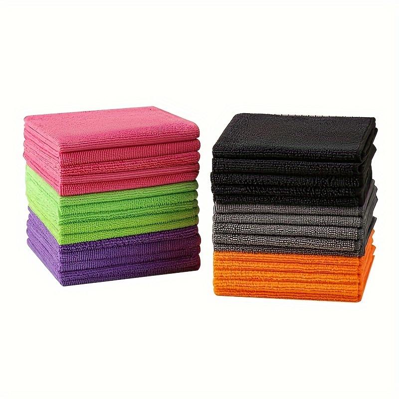 5 Counts Microfiber Cleaning Cloth Thickened,Reusable and Washable Towels,Super Soft Absorbent Dish Rags Cloths,Suitable for Cleaning Kitchens,Sinks,Pots,Pans,Random Color Upgrade Thickening.