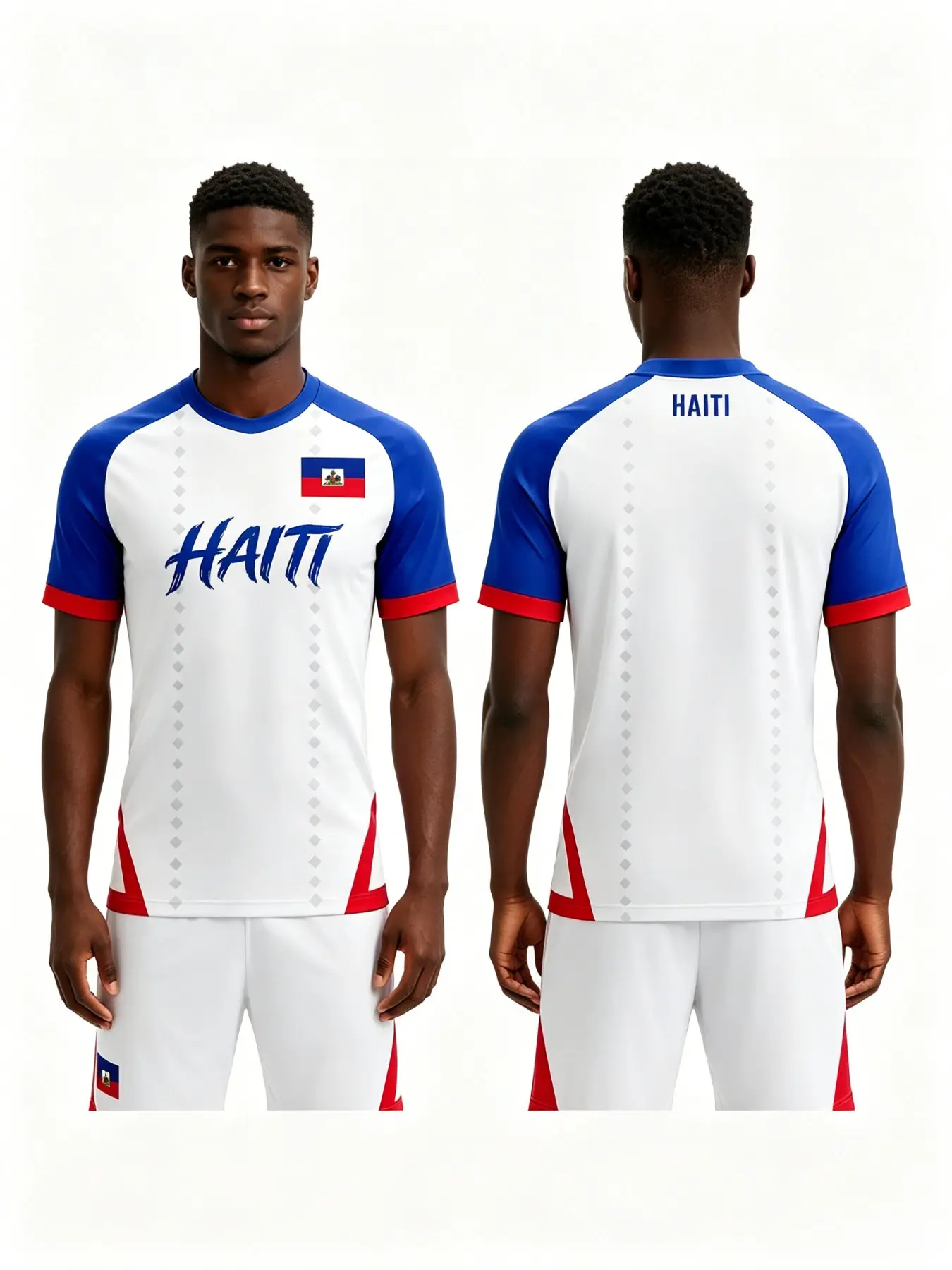 Summer Haiti 2026 Soccer Jersey, Personalized Haiti Soccer T-Shirt, Quick-Dry Loose Fit Short Sleeve, Men's Round Neck Top, Football T-Shirt