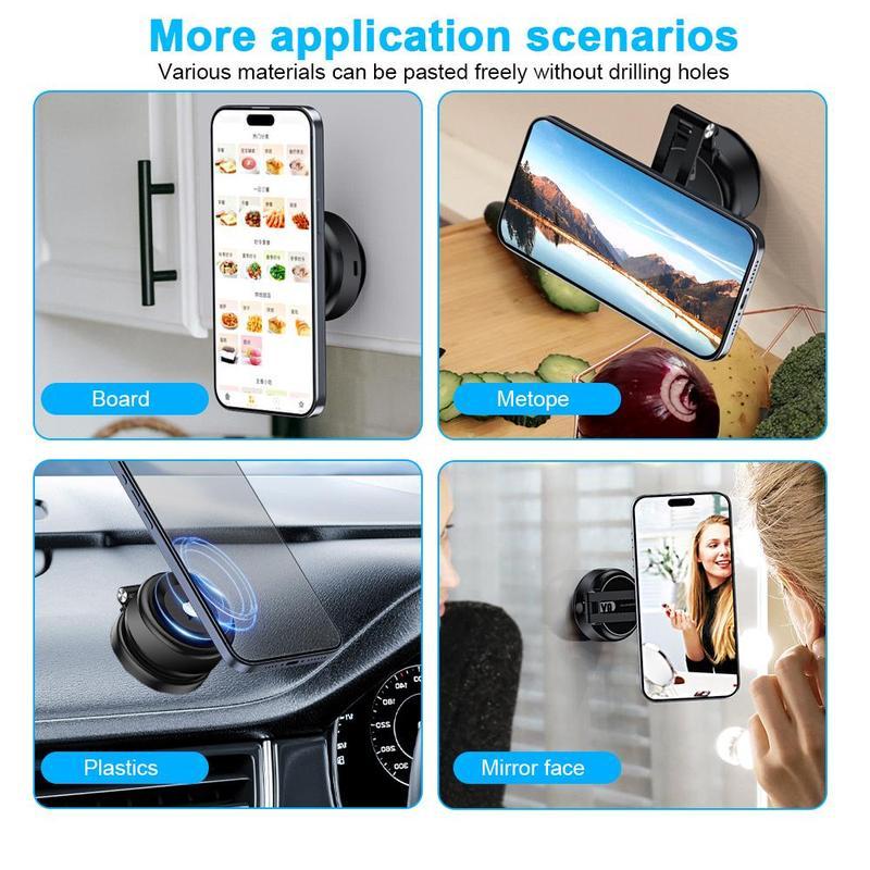 Magnetic Car Phone Holder, Foldable Magnetic Car Phone Stand, Durable Dashboard Phone Mount for Smartphones, Cell Phone Car Mount, Mobile Phone Accessories